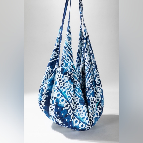 Boho Chic Beach Yoga Hobo Shoulder Bag - 100% Cotton - Bohemian Ethnic Inspired - Picture 2 of 8